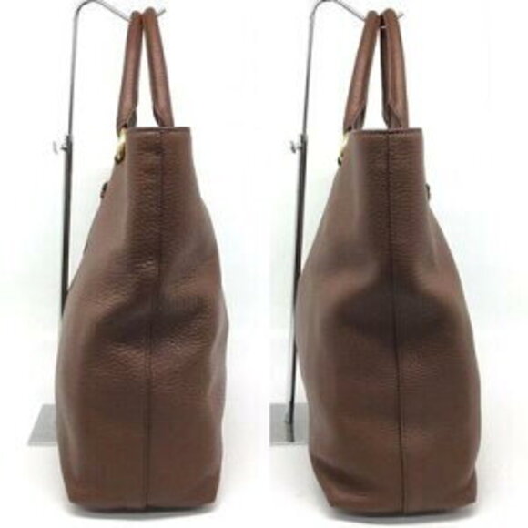 Prada Leather Tote Bag Shoulder Brown Aichi - Picture 8 of 8